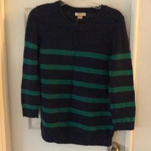 Blue and green sweater